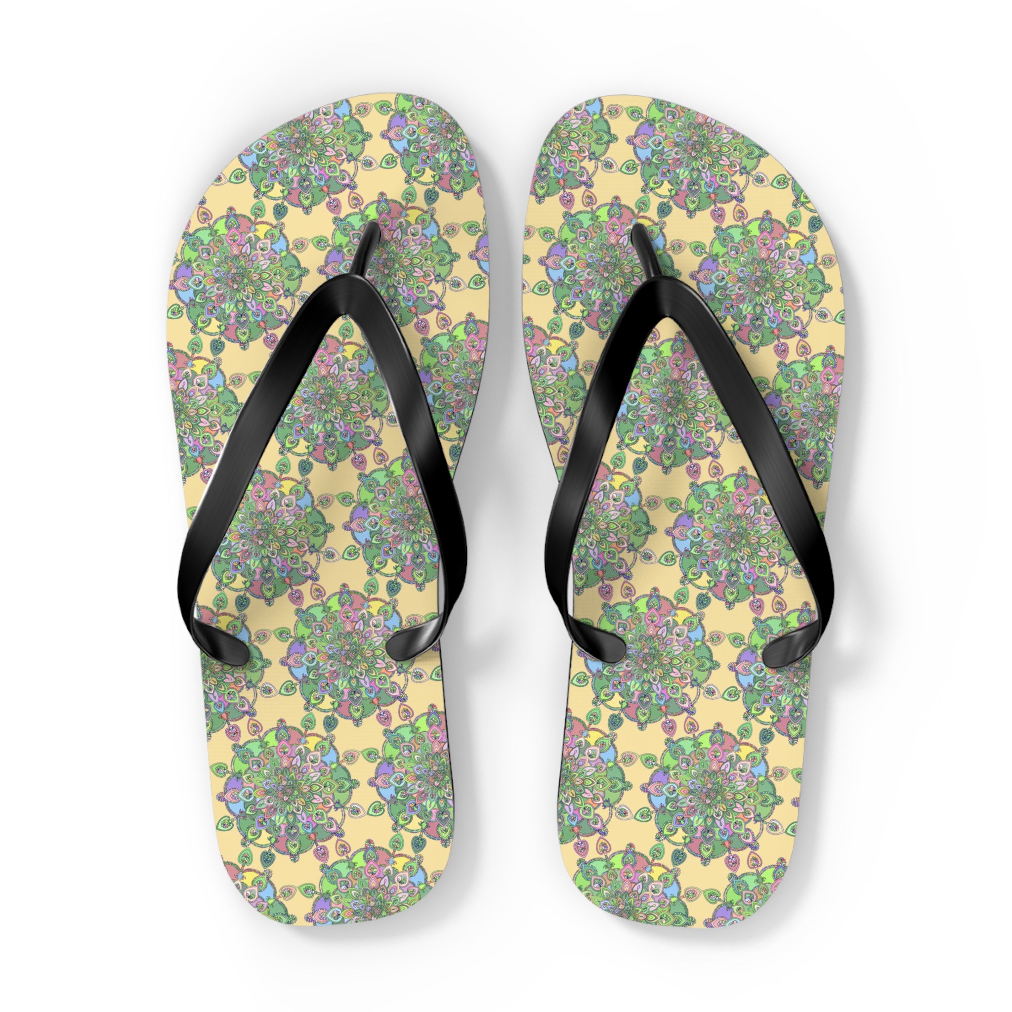 Colorful Floral Flip Flops, Summer Beach Footwear, Casual Sandals, Gift for Vacation, Boho Style