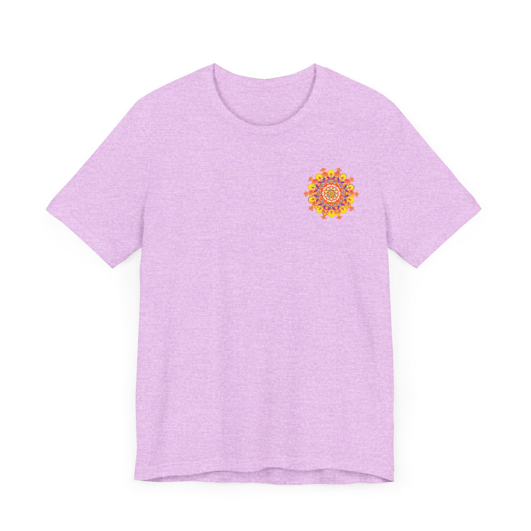 Vibrant Mandala Tee featuring intricate spiritual design for peace and harmony