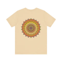Vibrant Mandala Tee - Peace & Harmony: A colorful and intricately designed mandala graphic tee promoting peace and harmony
