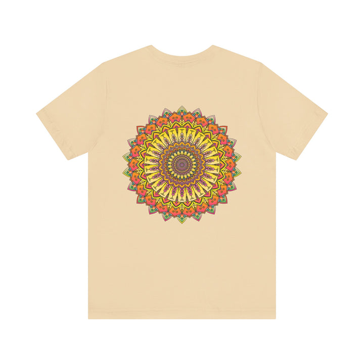 Vibrant Mandala Tee - Peace & Harmony: A colorful and intricately designed mandala graphic tee promoting peace and harmony