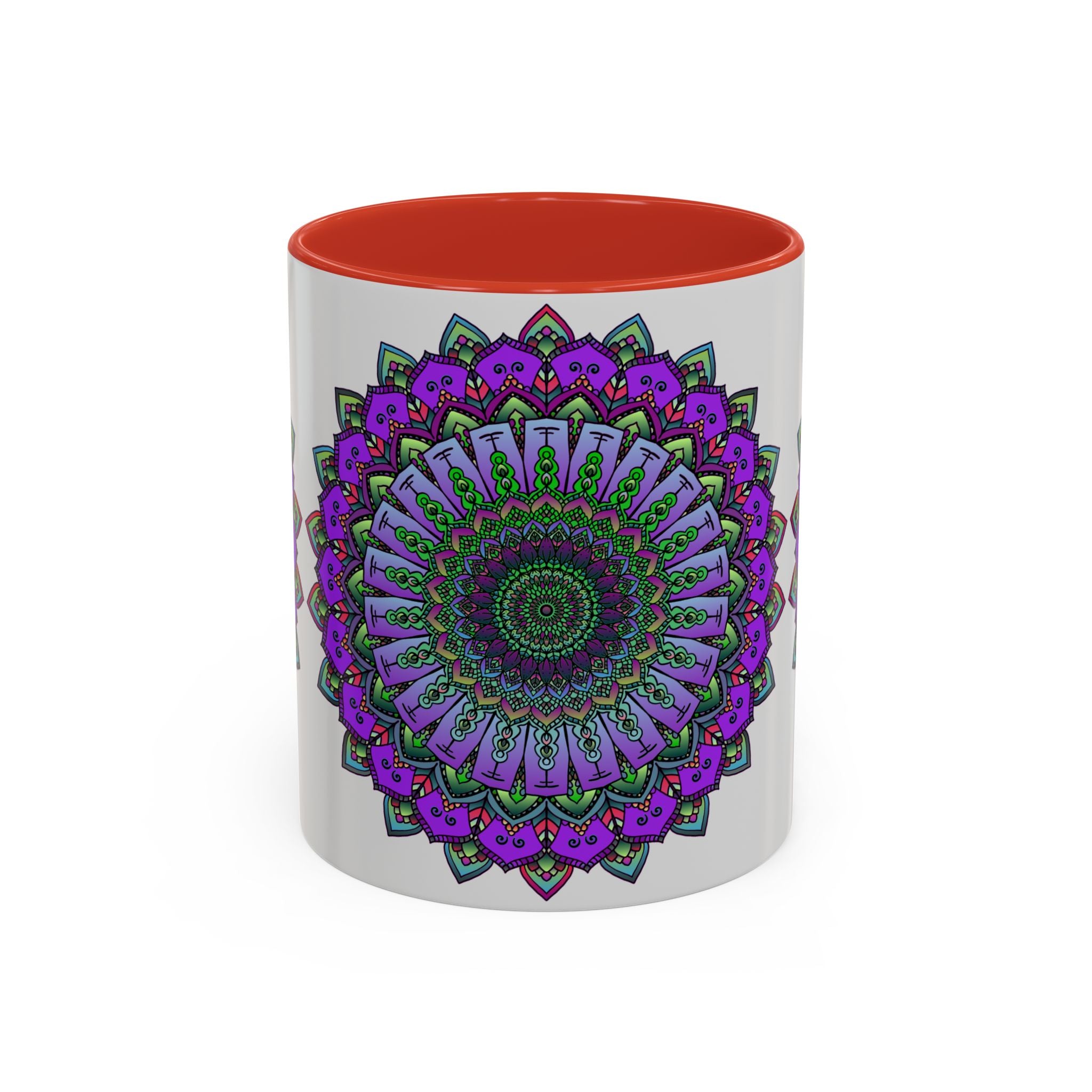 Vibrant Mandala Mug - Spiritual Art with Colorful Floral Design and Intricate Patterns for Zen and Mindfulness