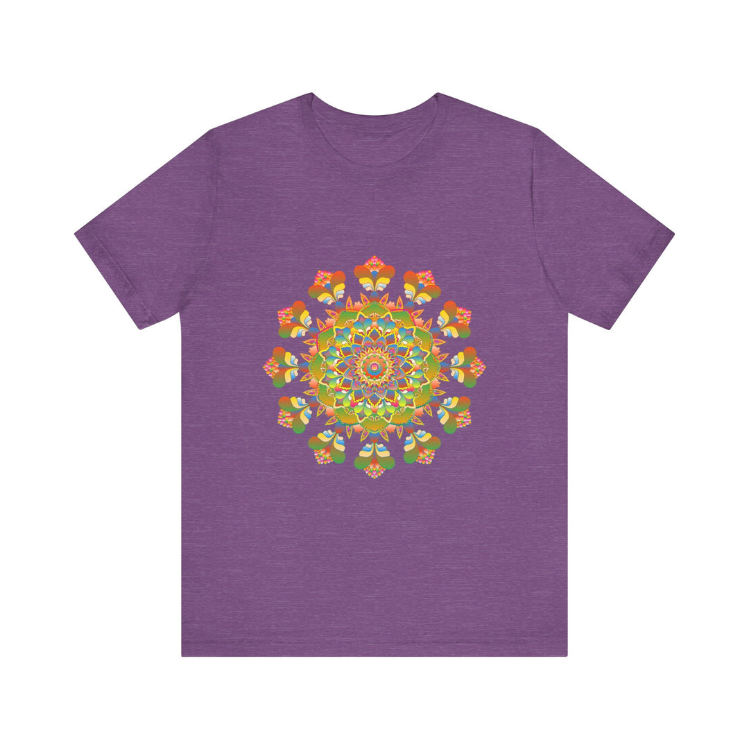 Vibrant Mandala Tee featuring an intricate and colorful design, perfect for adding a pop of bold style to your wardrobe