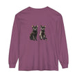A black cat watercolor art long sleeve t-shirt featuring a unique design