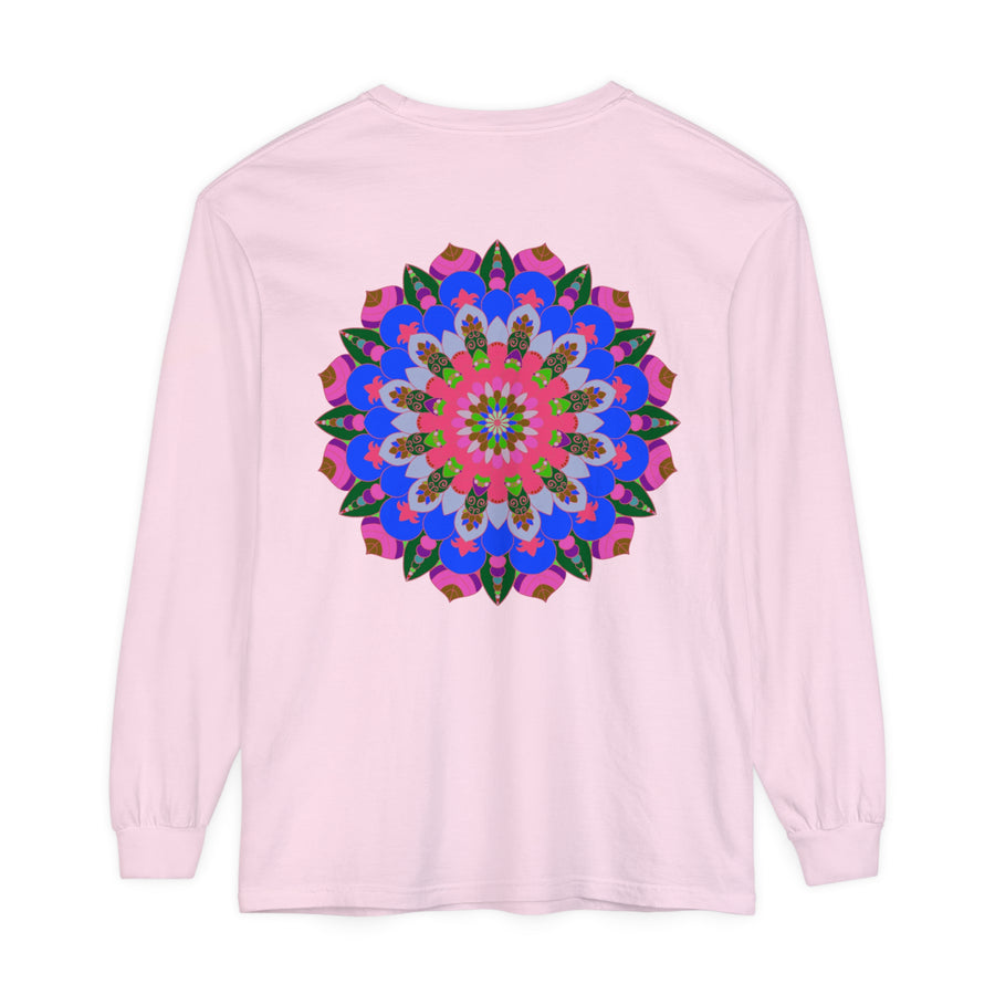 Colorful mandala long sleeve t-shirt for a standout and unique look
