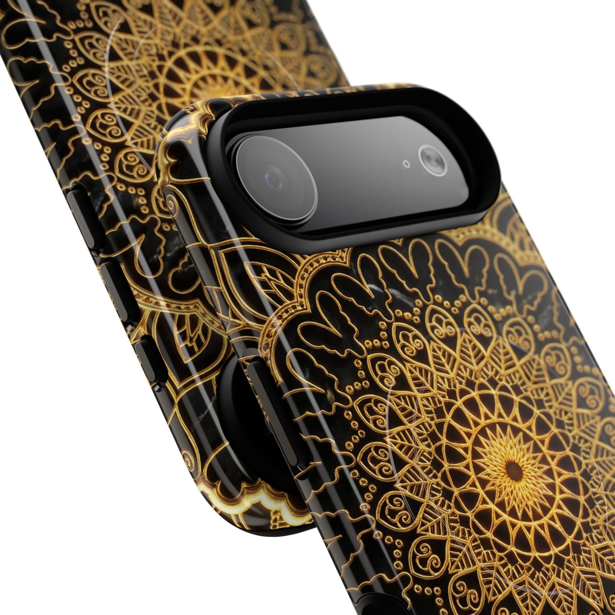 Mandala Gold Phone Case — Tough Magnetic iPhone Cover