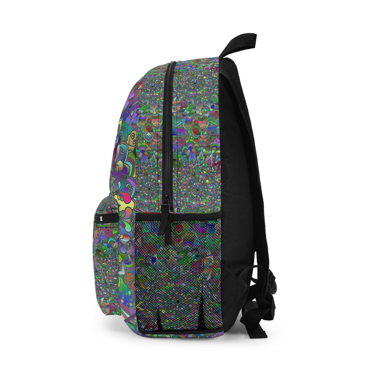 Mandala Pattern Backpack in Bold Hues for School and Travel