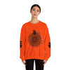 Stylish and comfortable unisex crewneck sweatshirt with hand-drawn mandala ghost art