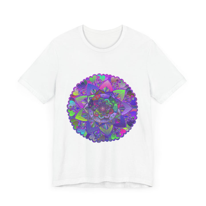 Colorful and intricate psychedelic mandala t-shirt with vibrant and mesmerizing design