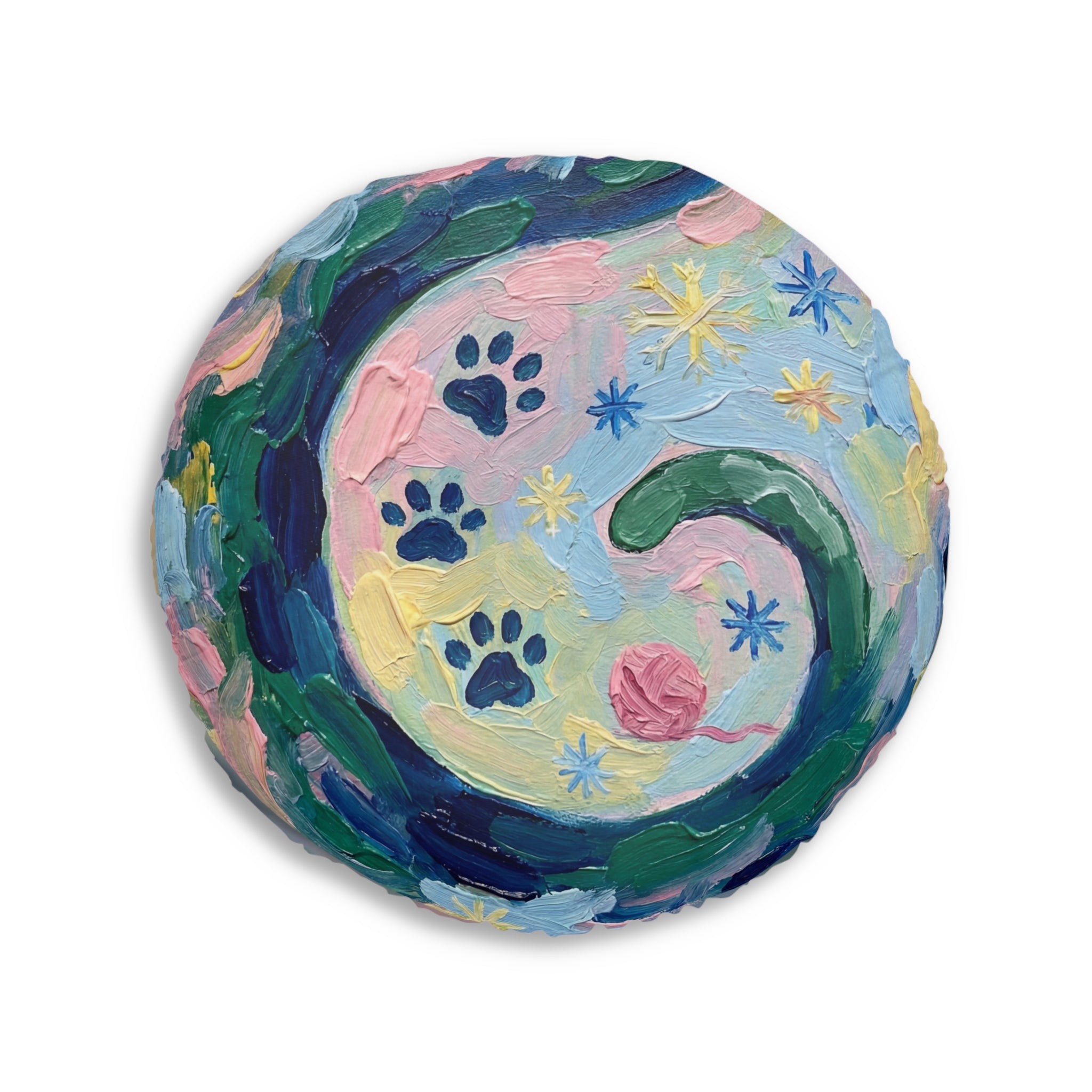 Midnight Cozy Cat Floor Pillow