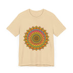 Vibrant Mandala Tee showcasing intricate, colorful spiritual art design for a unique and eye-catching fashion statement