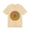 Vibrant Mandala Tee showcasing intricate, colorful spiritual art design for a unique and eye-catching fashion statement