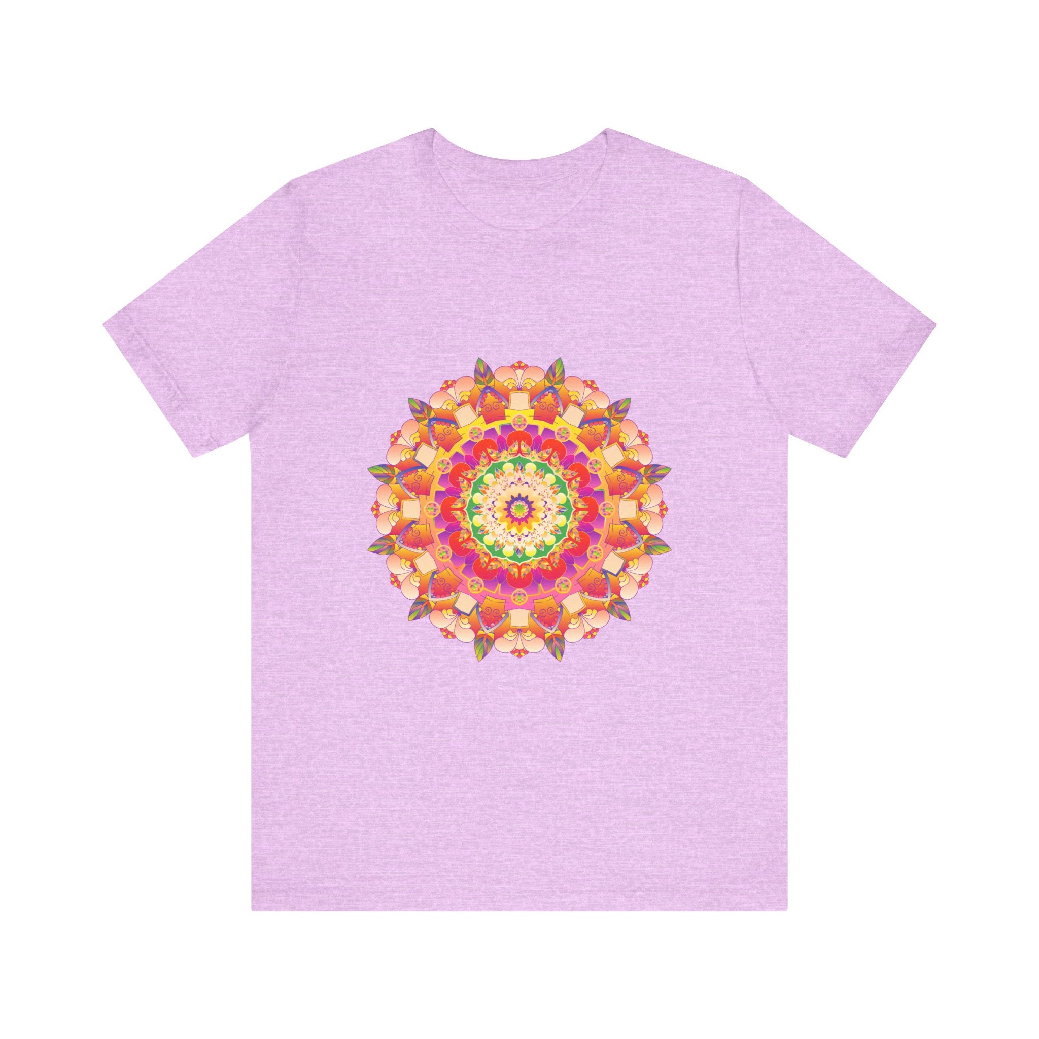 Vibrant Mandala T-Shirt featuring a colorful and intricate design, perfect for adding a pop of color to your wardrobe