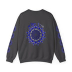 White unisex sweatshirt with 10th Anniversary emblem