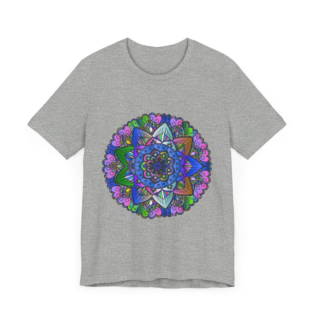 Vibrant and intricate mandala design on a comfortable and stylish t-shirt