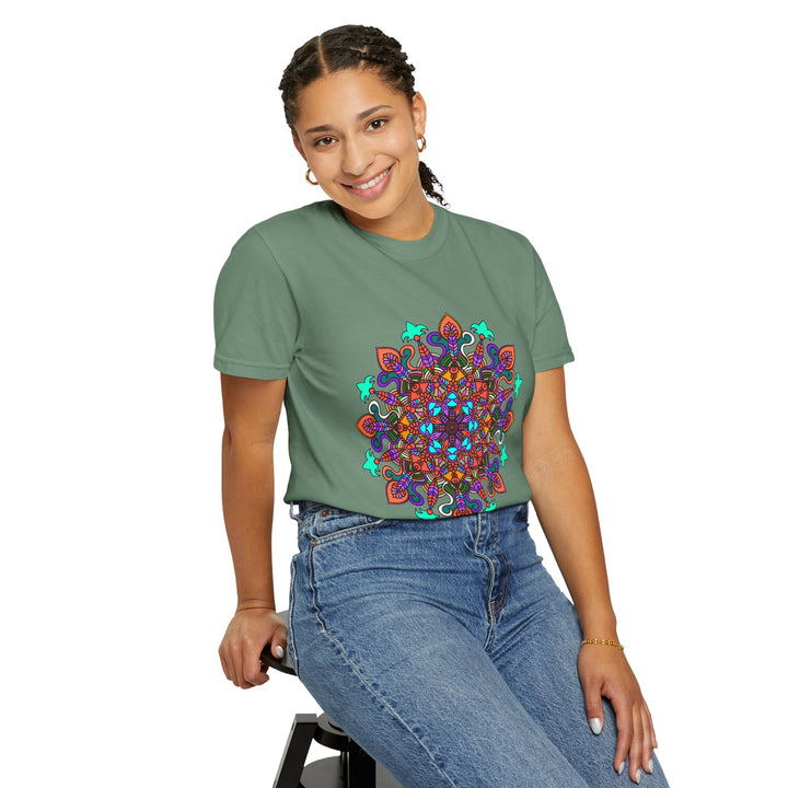 Mandala Art T-Shirt in Bold Colors for Creative Expression