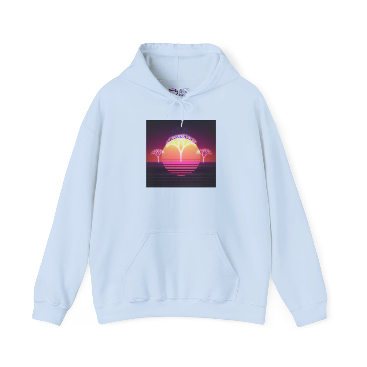 Felpa con cappuccio Retro Sunset Tree of Life