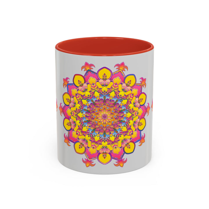 Image of a vibrant and colorful Mandala Art Mug, perfect for meditation and relaxation