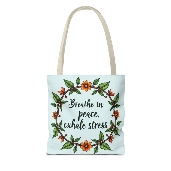 A beautiful floral crown tote bag, featuring serene and elegant style