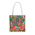 Colorful Mandala Tote Bag — Vibrant Boho All-Over Print Beach & Market Tote