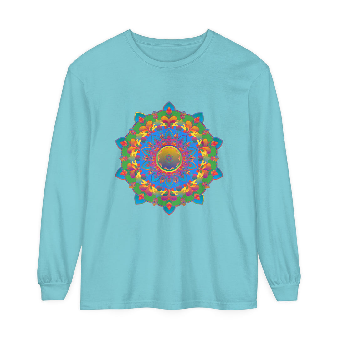 Beautiful long sleeve t-shirt featuring an intricate mandala design