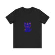 Comfortable Blue Cat T-Shirt with playful Black Cat print