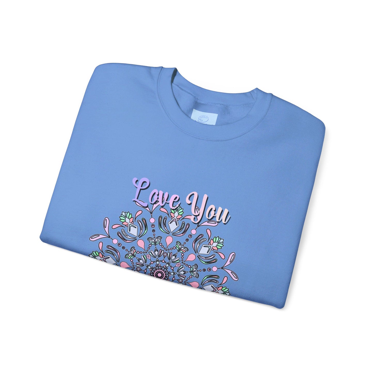 Love You Mom Unisex Heavy Blend™ Crewneck Sweatshirt - Perfect Birthday Gift for Mom, comfortable and stylish sweatshirt in a neutral color