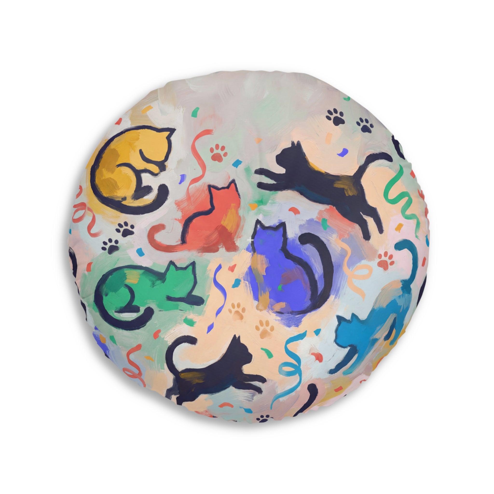 Confetti Cat Cozy Floor Pillow