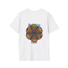 Beautiful hand-drawn mandala art gift for sister unisex softstyle t-shirt
