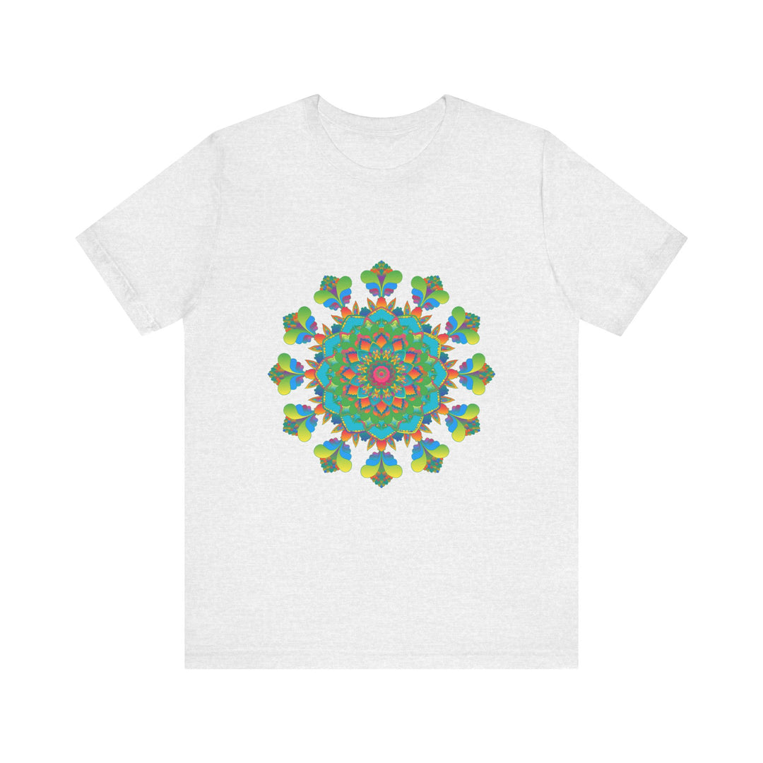 Vibrant and colorful Psychedelic Mandala Tie Dye T-Shirt with intricate design