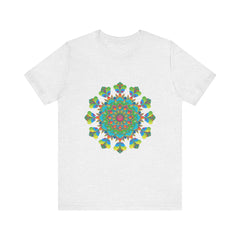 Vibrant and colorful Psychedelic Mandala Tie Dye T-Shirt with intricate design