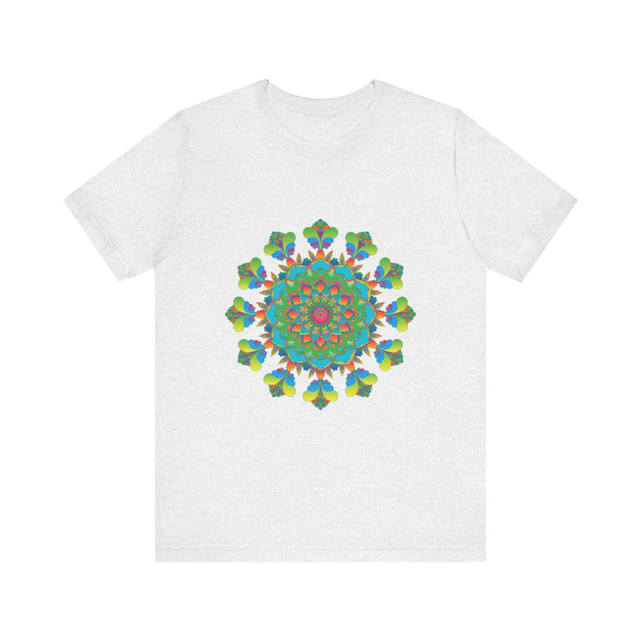 Vibrant and colorful Psychedelic Mandala Tie Dye T-Shirt with intricate design