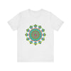 Vibrant and colorful Psychedelic Mandala Tie Dye T-Shirt with intricate design