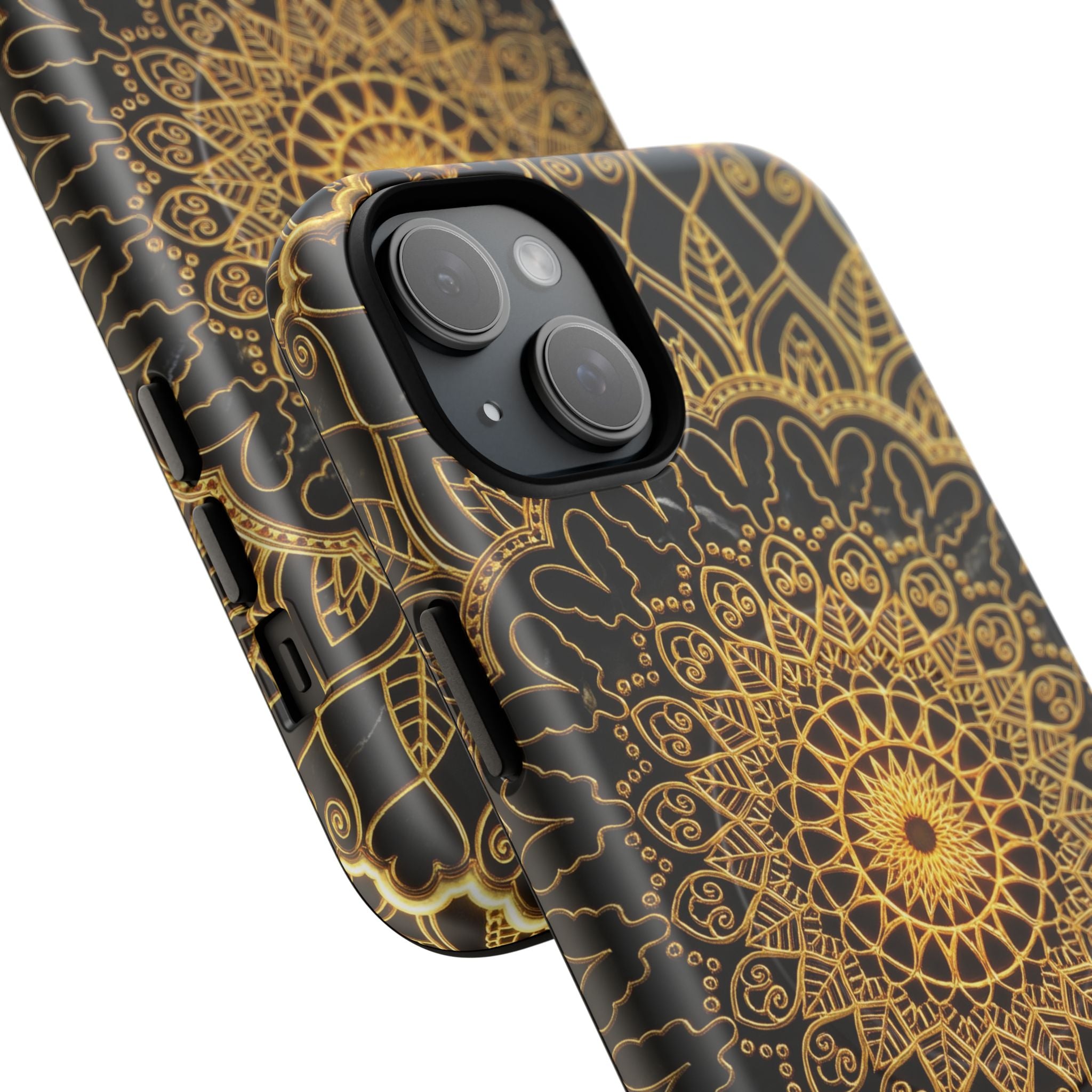 Mandala Gold Phone Case — Tough Magnetic iPhone Cover