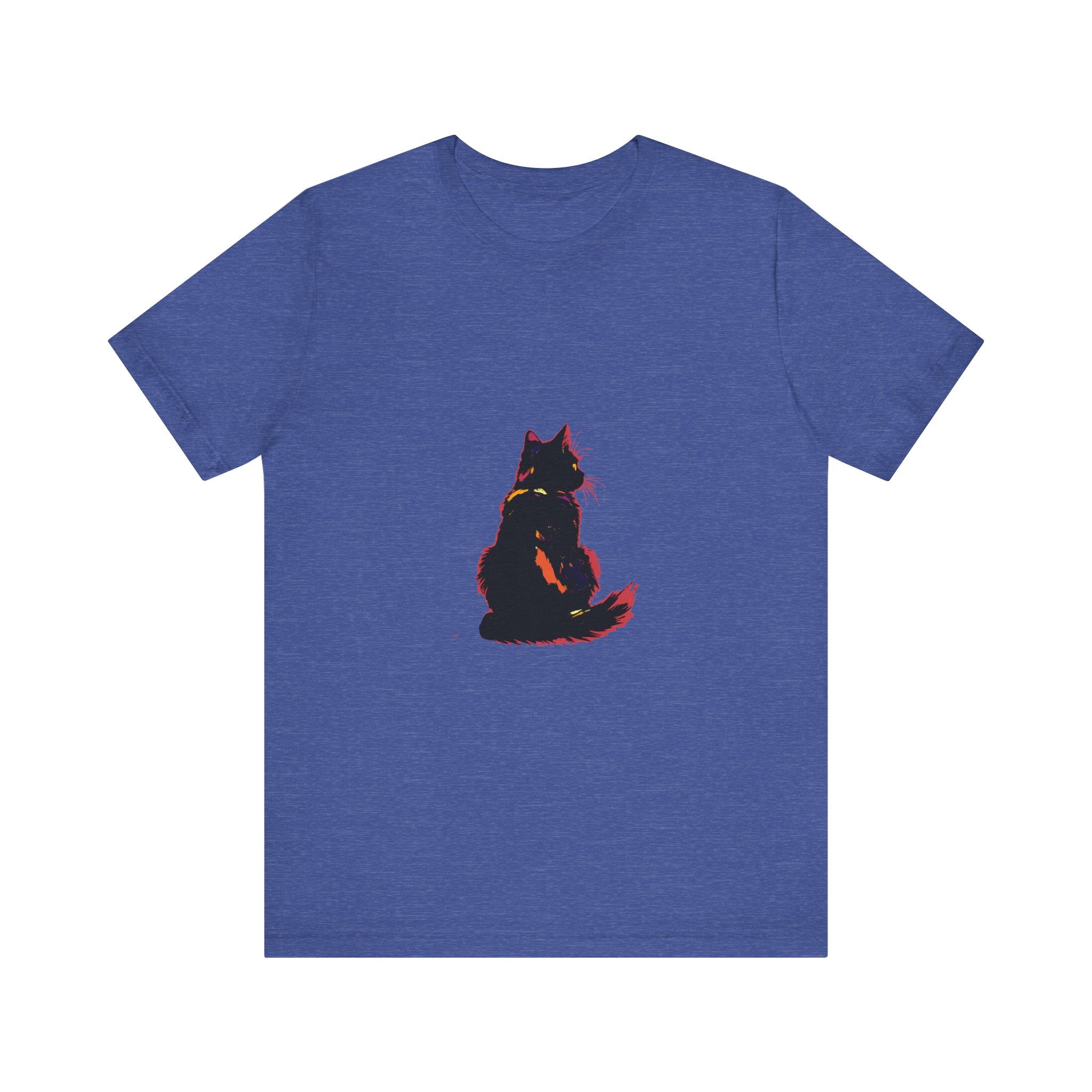 Black Cat Mystery T-Shirt - A stylish and mysterious black cat design, exuding shadowy elegance on a high-quality t-shirt