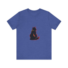 Black Cat Mystery T-Shirt - A stylish and mysterious black cat design, exuding shadowy elegance on a high-quality t-shirt