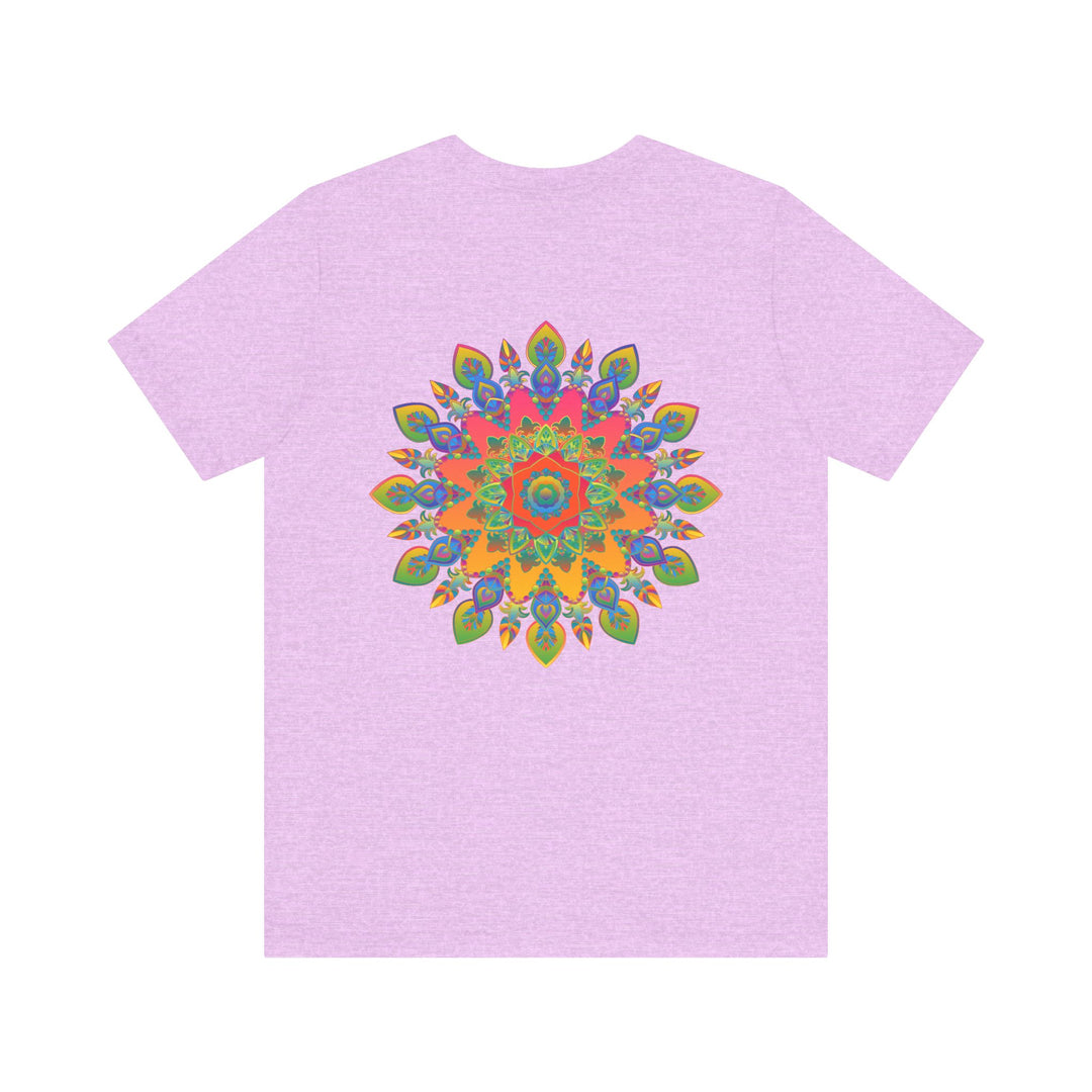 Vibrant and colorful Psychedelic Mandala T-Shirt featuring a spiritual peace design