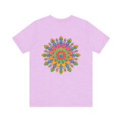 Vibrant and colorful Psychedelic Mandala T-Shirt featuring a spiritual peace design