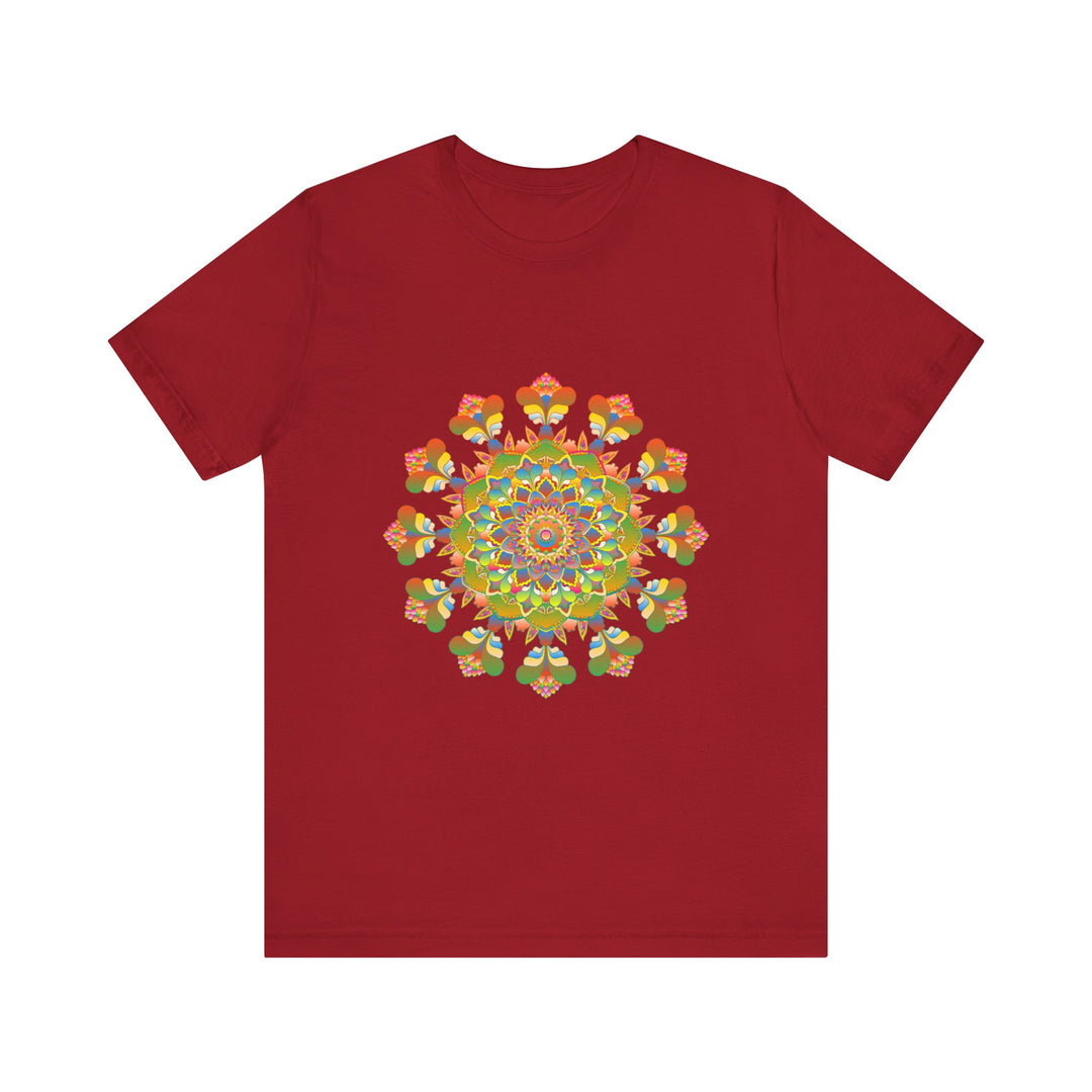 Vibrant Mandala Tee featuring a colorful and intricate design, perfect for adding a pop of artistic flair to your wardrobe