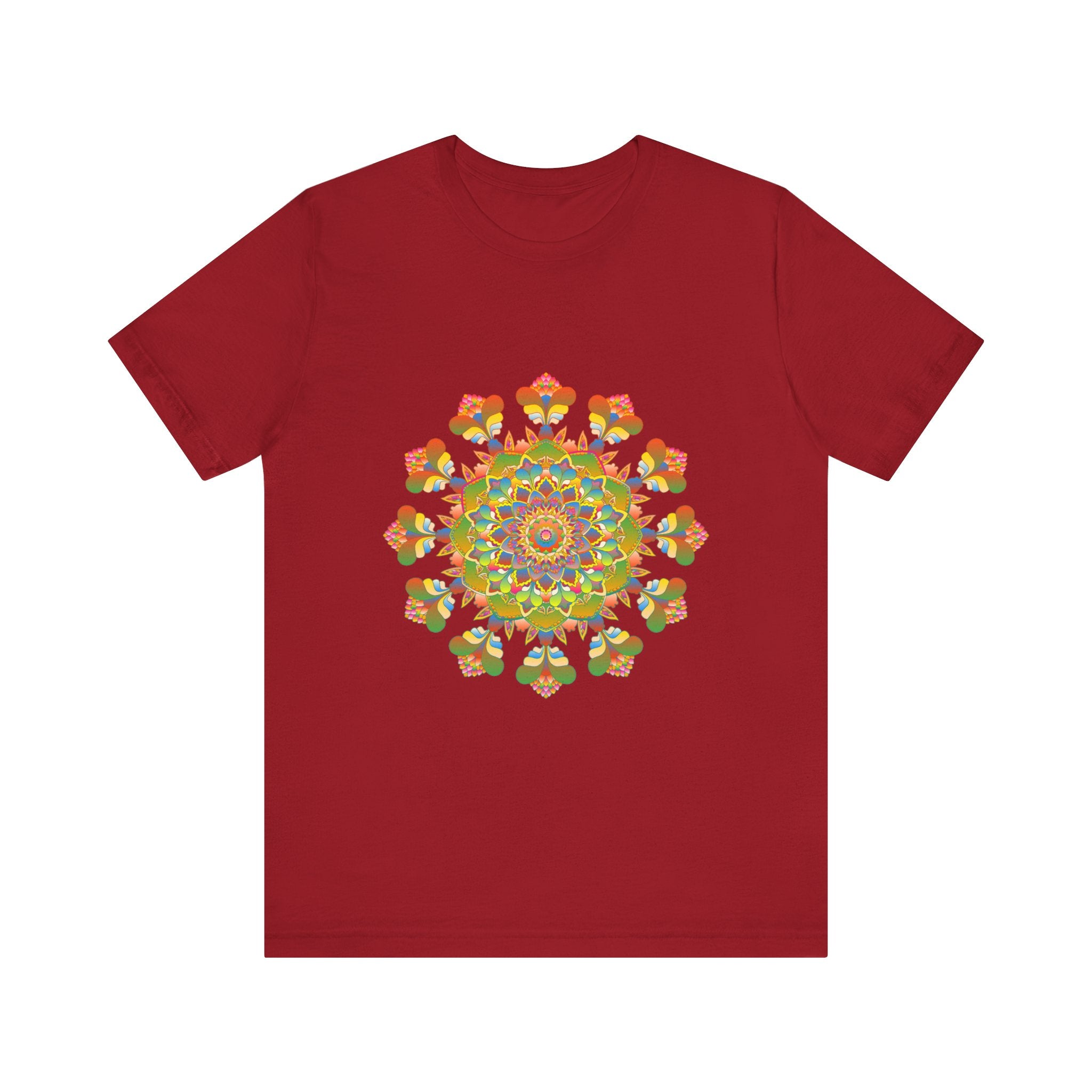 Vibrant Mandala Tee featuring a colorful and intricate design, perfect for adding a pop of artistic flair to your wardrobe