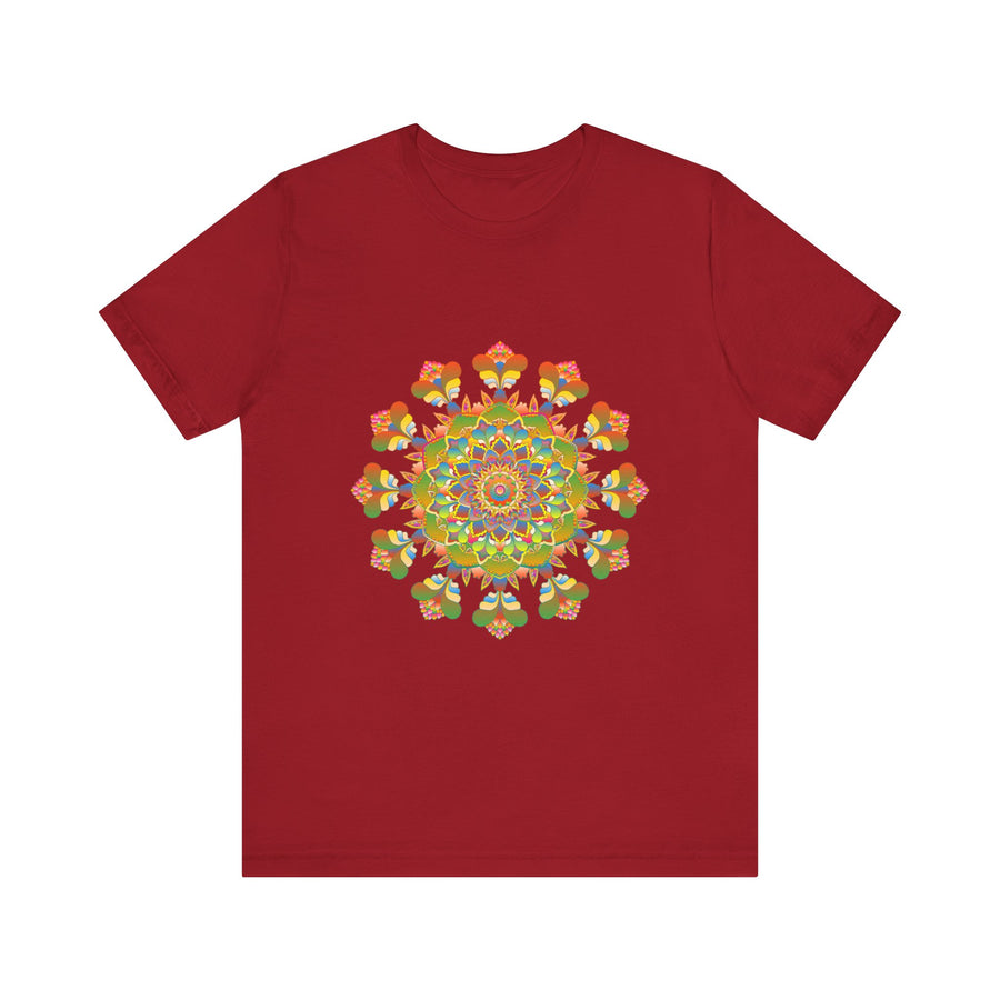 Vibrant Mandala Tee featuring a colorful and intricate design, perfect for adding a pop of artistic flair to your wardrobe