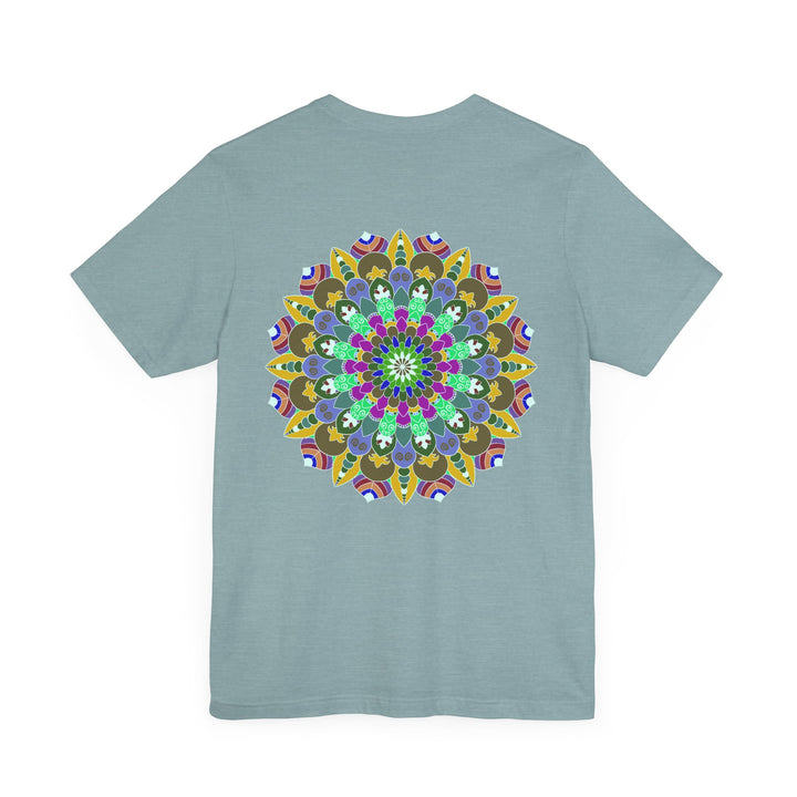 A beautiful and colorful mandala design tee representing spiritual peace and harmony