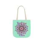 Mandala 'Love You Mom' Canvas Tote — Floral Mother's Day Gift Bag