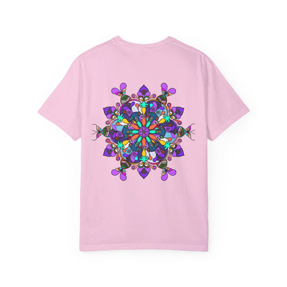 Unisex Mandala T-Shirt featuring Hand-Drawn Mandala Art, made from 100% Ring-Spun Cotton, and Garment-Dyed for Extra Comfort