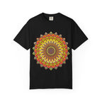Sunburst Mandala T-Shirt — Vibrant Floral Boho Graphic Tee