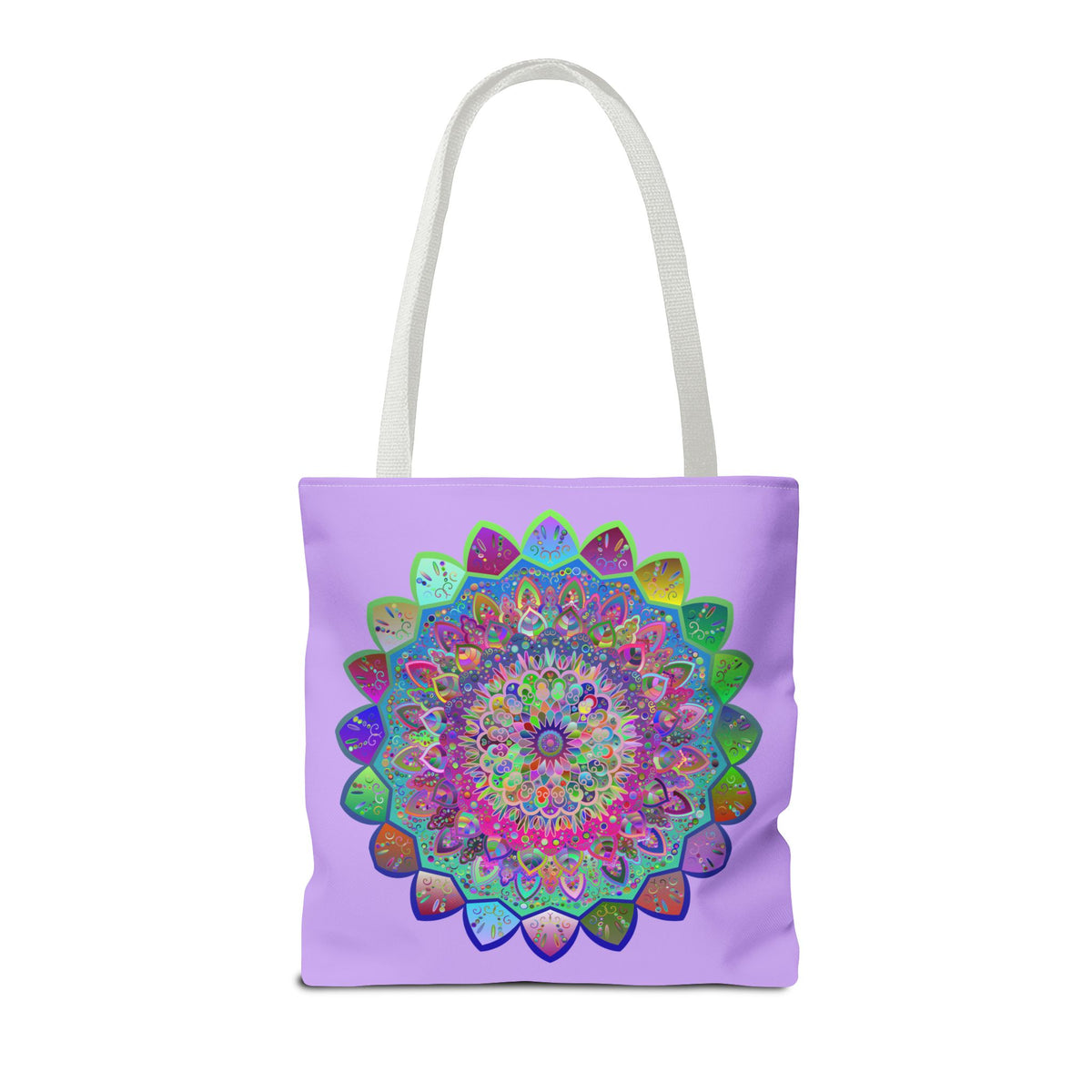 Sunburst Mandala Tote – Color Explosion on Canvas