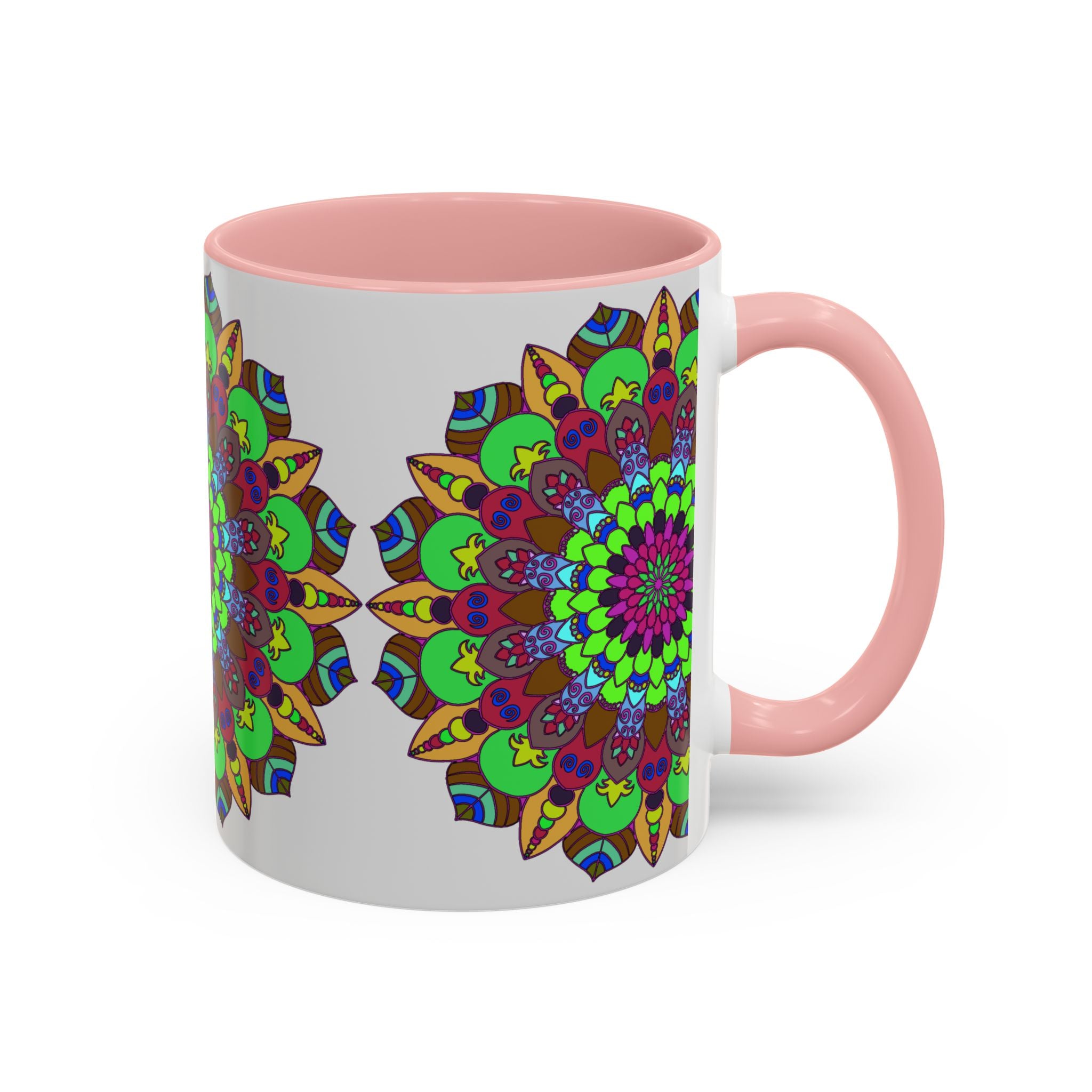 Elegant and detailed mandala art mug with a stunning floral pattern