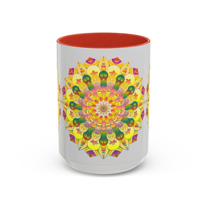 Mandala Art Mug - Vibrant Floral Design 