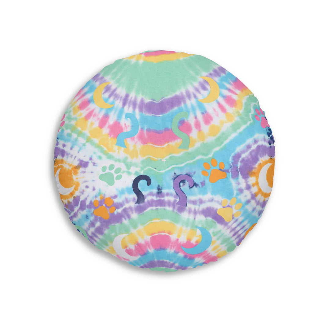 Tie-Dye Cozy Cat Floor Pillow — New Year Whisker Hug