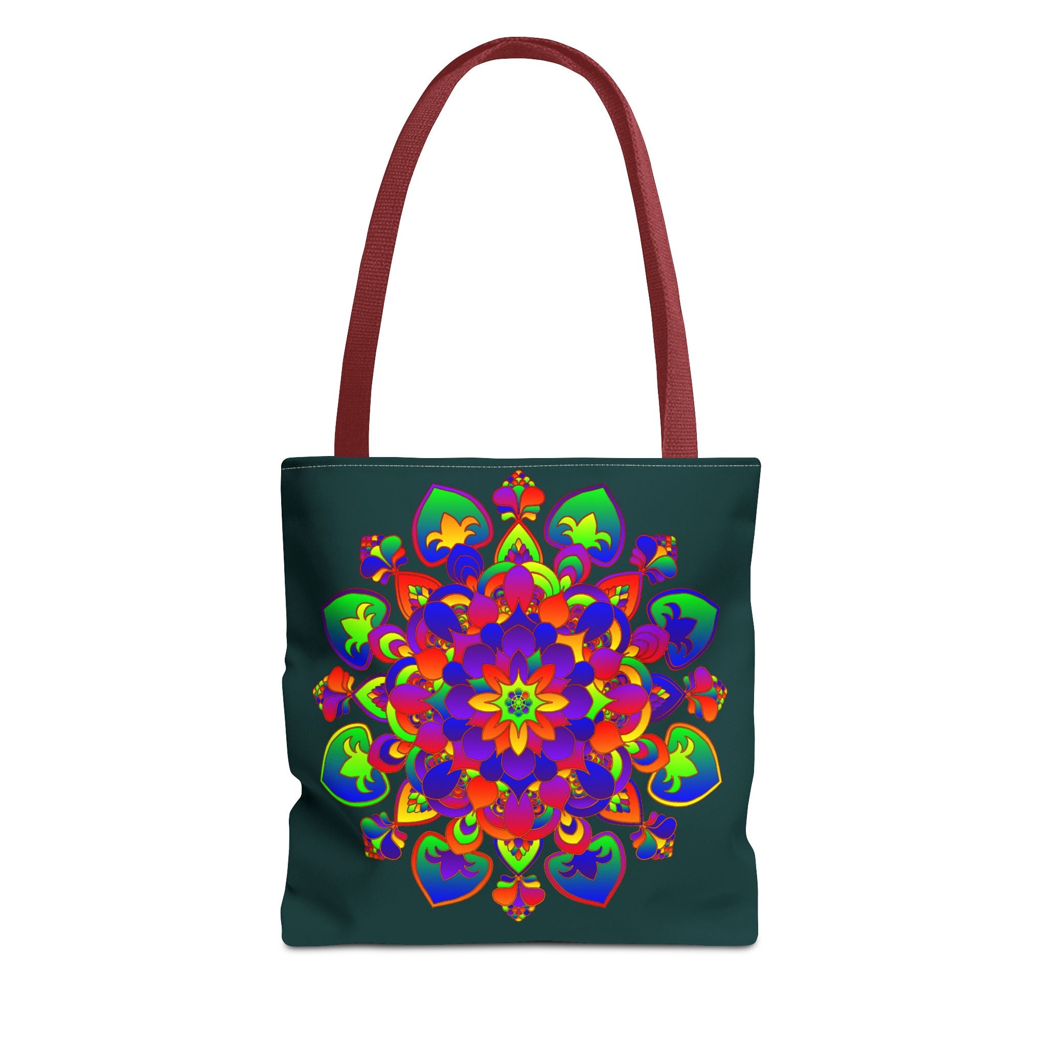 Beautifully designed Mandala Mystical Nature Tote Bag with vibrant colors and intricate patterns that represent the beauty of nature and spirituality