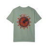 A high-quality, handmade unisex T-shirt featuring a unique pumpkin mandala design, perfect for Halloween